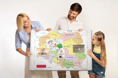 Nástěnka do dětského pokoje s mapou Polska