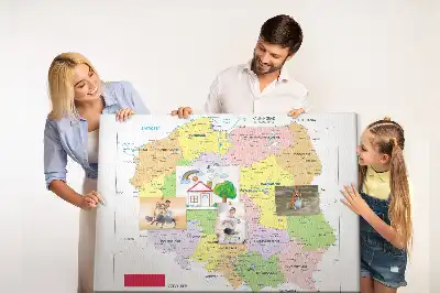 Nástěnka do dětského pokoje s mapou Polska