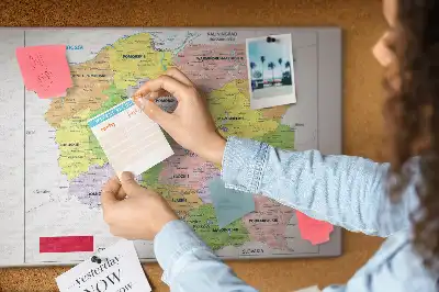 Nástěnka do dětského pokoje s mapou Polska