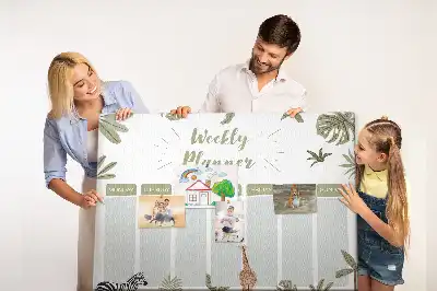 Korková nástěnka Safari týdenní plánovač