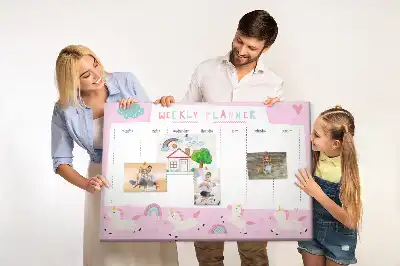 Nástěnka korková Týdenní plánovač pro děti
