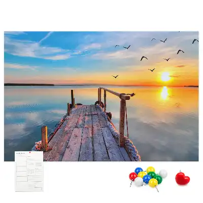 Nástěnka do dětského pokoje Jezero molo