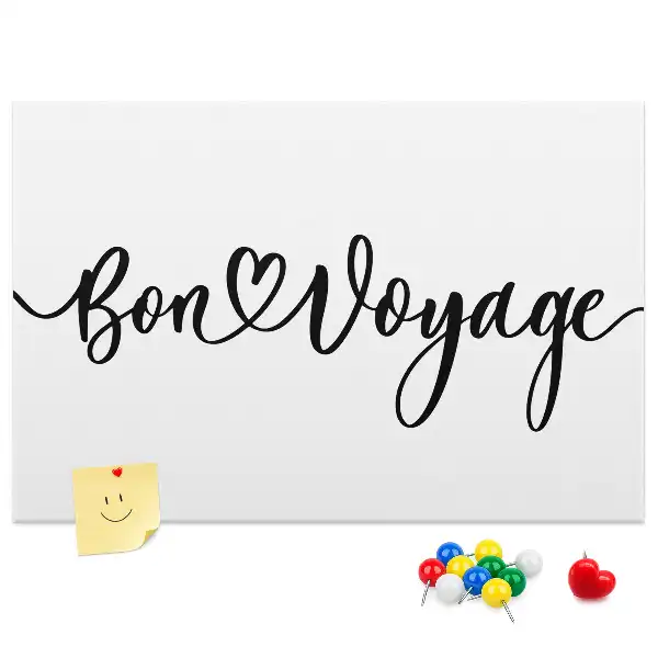 Nástěnka do dětského pokoje s nápisem Bon voyage
