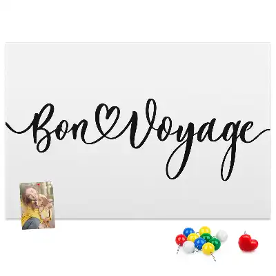 Nástěnka do dětského pokoje s nápisem Bon voyage