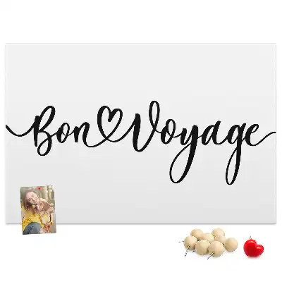 Nástěnka do dětského pokoje s nápisem Bon voyage