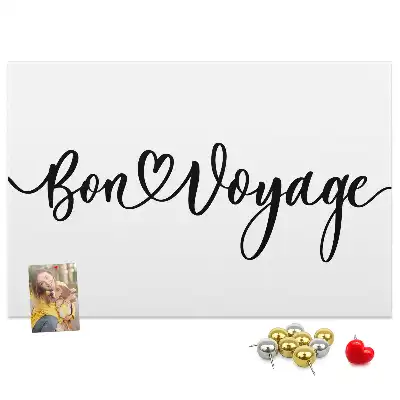 Nástěnka do dětského pokoje s nápisem Bon voyage