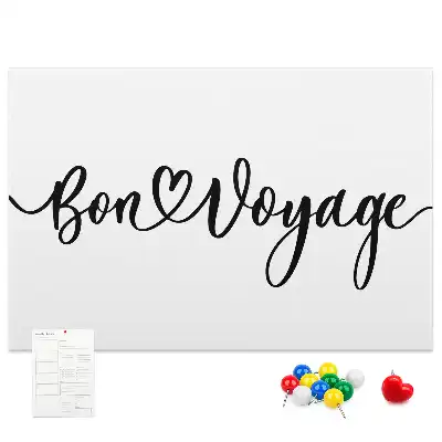 Nástěnka do dětského pokoje s nápisem Bon voyage