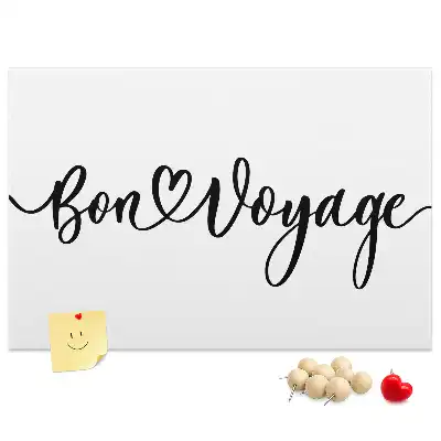 Nástěnka do dětského pokoje s nápisem Bon voyage