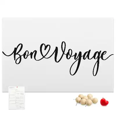 Nástěnka do dětského pokoje s nápisem Bon voyage