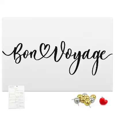 Nástěnka do dětského pokoje s nápisem Bon voyage