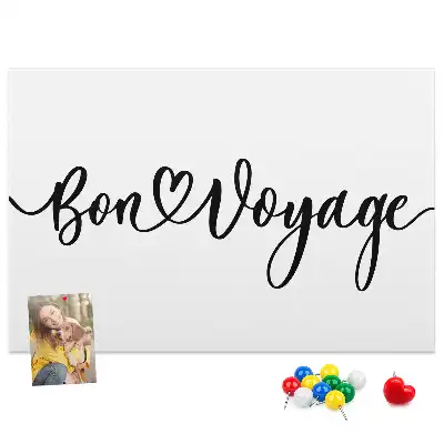 Nástěnka do dětského pokoje s nápisem Bon voyage