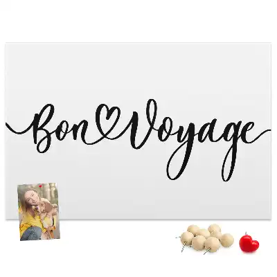 Nástěnka do dětského pokoje s nápisem Bon voyage