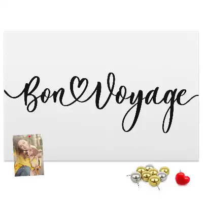 Nástěnka do dětského pokoje s nápisem Bon voyage