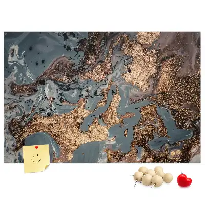 Korková nástěnka s motivem dekorativního žilkovaného kamene