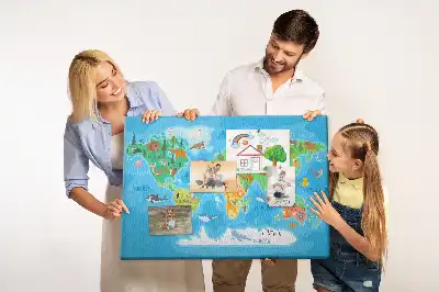 Nástěnka do dětského pokoje Kreslená mapa