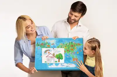 Nástěnka do dětského pokoje Kreslená mapa