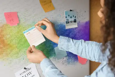 Korková nástěnka Abstraktní duha
