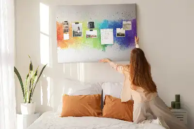 Korková nástěnka Abstraktní duha