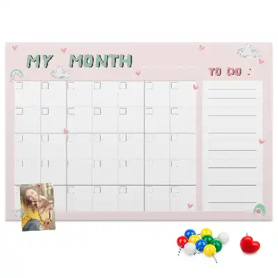 Nástěnka do dětského pokoje Měsíční plánovač pro děti