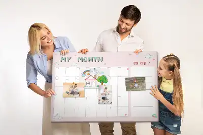 Nástěnka do dětského pokoje Měsíční plánovač pro děti