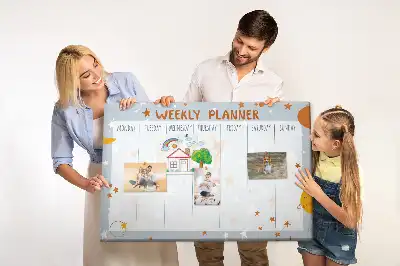 Nástěnka do dětského pokoje Týdenní plánovač