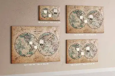 Korková nástěnná mapa světa ve tvaru glóbusu