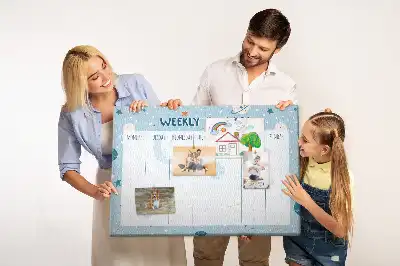 Nástěnka do dětského pokoje Týdenní plánovač vesmír
