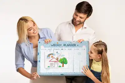 Nástěnka do dětského pokoje Týdenní plánovač vesmír