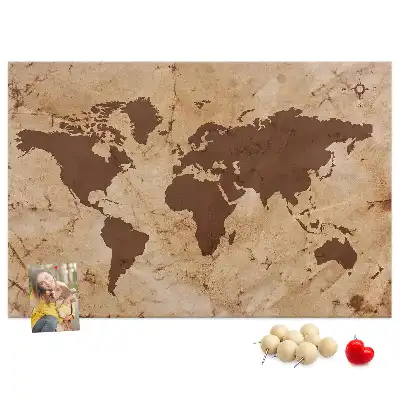 Korková nástěnka ve stylu vintage glóbu Atlas
