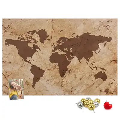 Korková nástěnka ve stylu vintage glóbu Atlas