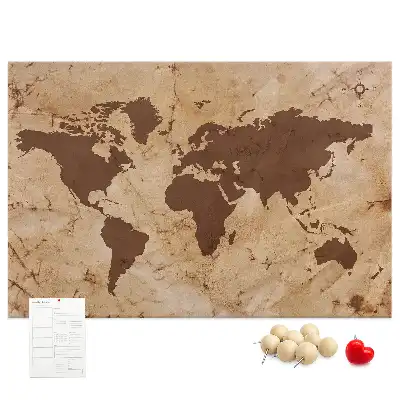 Korková nástěnka ve stylu vintage glóbu Atlas