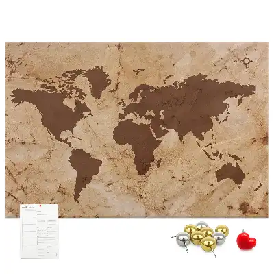 Korková nástěnka ve stylu vintage glóbu Atlas