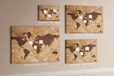 Korková nástěnka ve stylu vintage glóbu Atlas