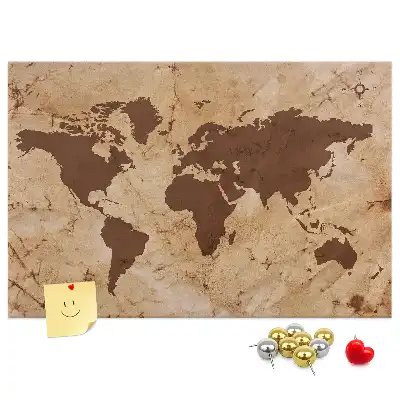 Korková nástěnka ve stylu vintage glóbu Atlas