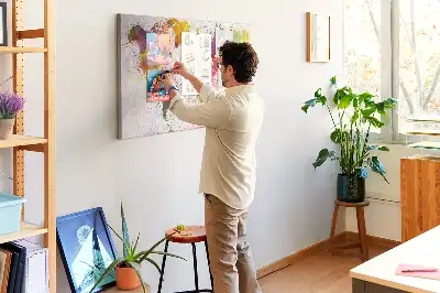 Nástěnka do dětského pokoje Mapa světa s akvarelem