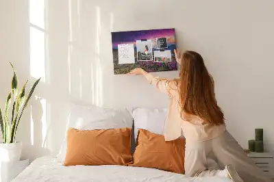 Nástěnka korková Květiny východu slunce