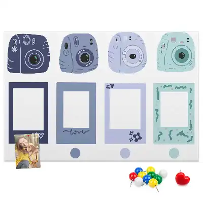 Korková nástěnka s motivem polaroidových rámečků