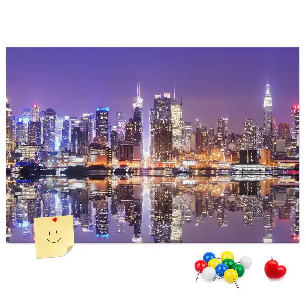 Korková nástěnka New York v noci