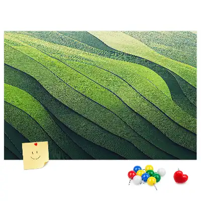 Nástěnka do dětského pokoje Abstrakce zelených polí