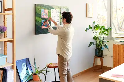 Nástěnka do dětského pokoje Zelené abstrakce