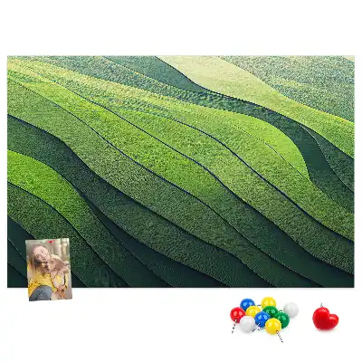 Nástěnka do dětského pokoje Abstrakce zelených polí