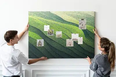 Nástěnka do dětského pokoje Abstrakce zelených polí