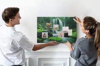 Nástěnka korková Vodopád mezi mechem