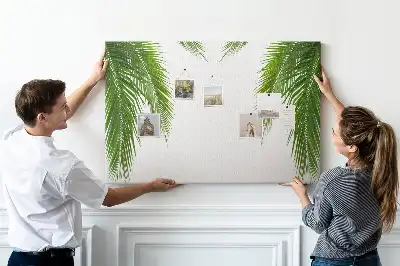 Korková nástěnka s motivem listů palmy