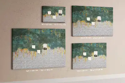 Korková nástěnka s elegantním vzorem na plátně