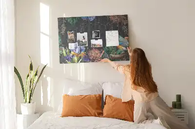 Nástěnka do dětského pokoje s přírodním rámečkem