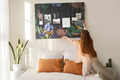 Nástěnka do dětského pokoje s přírodním rámečkem