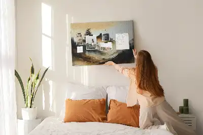 Nástěnka do dětského pokoje Abstraktní panorama přírody