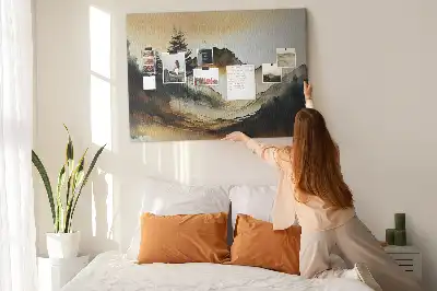 Nástěnka do dětského pokoje Abstraktní panorama přírody