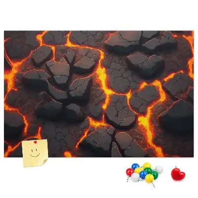 Nástěnka korková Lávová sopka